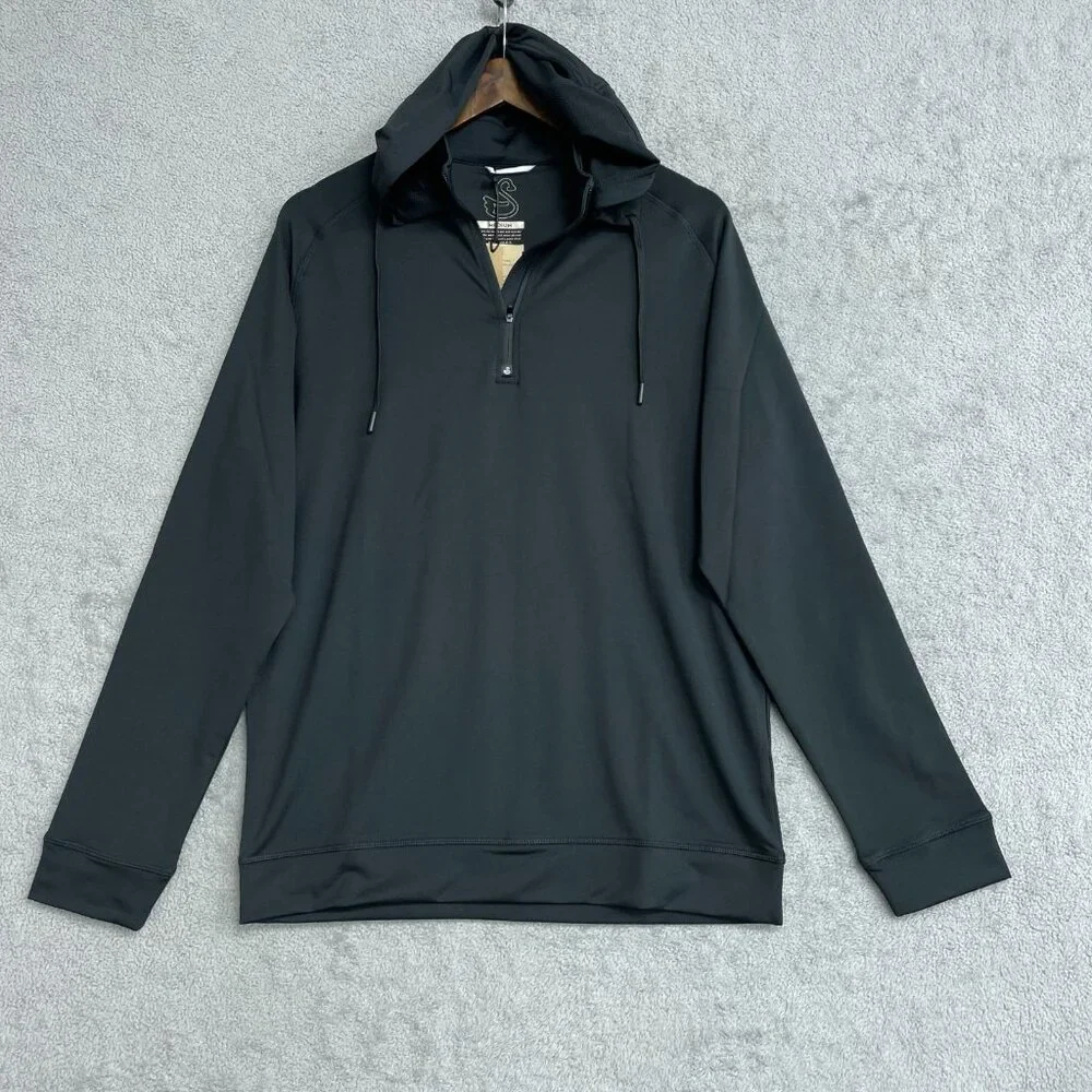 NEW Swannies Golf Men's M Vandykes Black Hoodie Sweatshirt G1548 - Picture 5 of 13